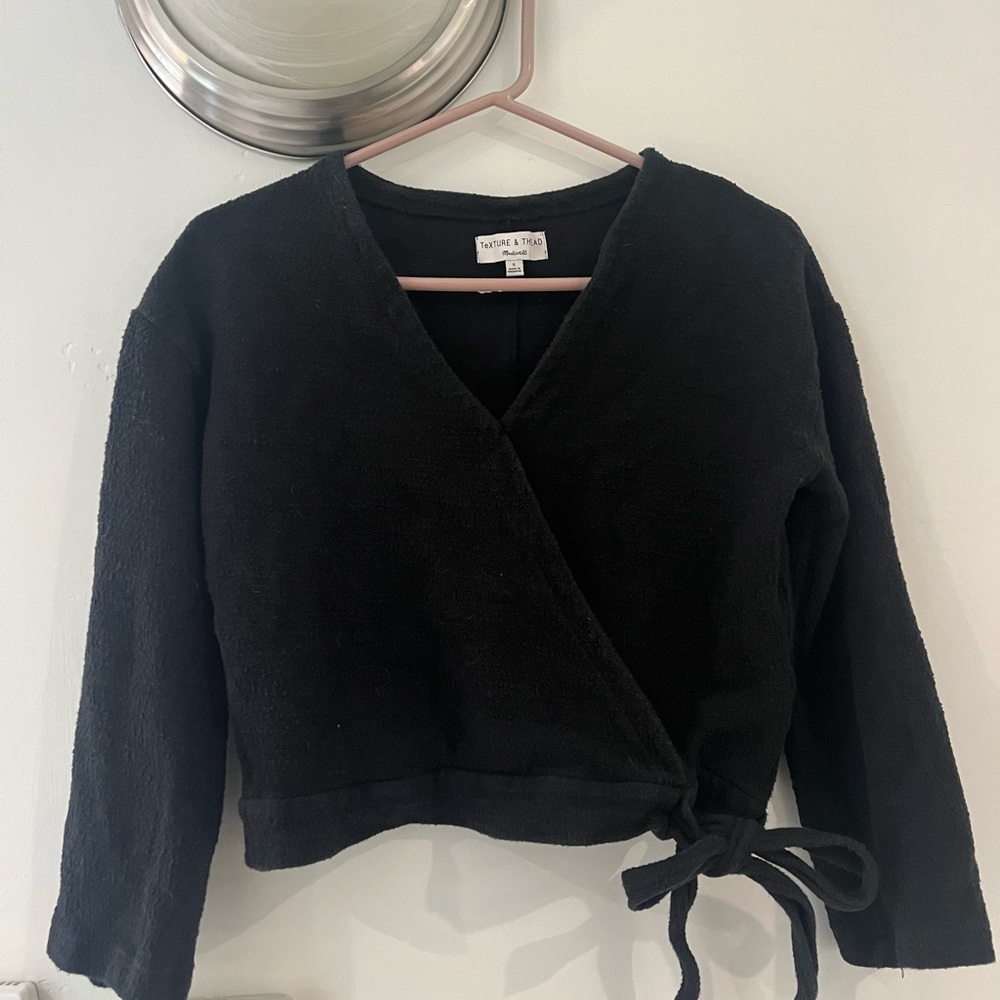 Black madewell wrap top
